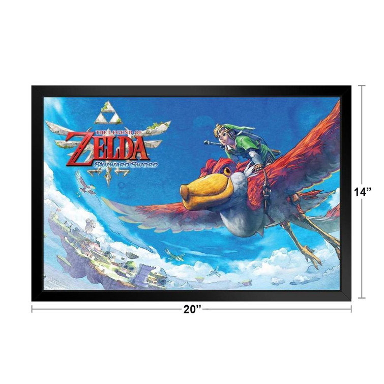 Poster Foundry Zelda Skyward Sword Flying Framed On Paper Print Wayfair